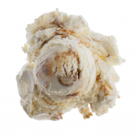 image of Grilled Stickies made with cinnamon bun flavored ice cream with sticky bun dough pieces and a cinnamon streusel swirl