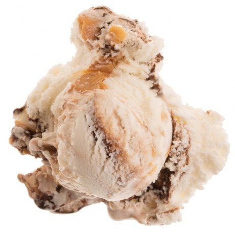 image of Crazy Charlie Sundae Swirl made with vanilla ice cream, peanut butter-chocolate swirl