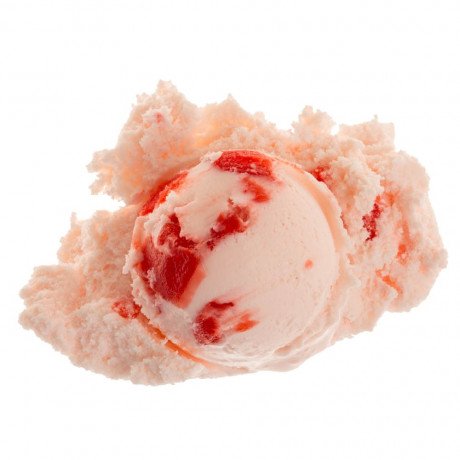 image of White House made with vanilla ice cream, maraschino cherries